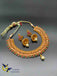 Cute polki stones with multicolor stones necklace set
