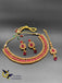 Cute ruby with polki stones necklace set