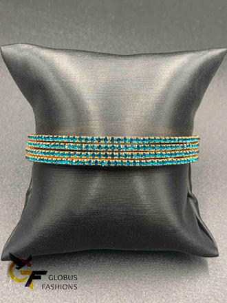Bright sea green stones set of four bangles