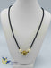 Single line black diamond beads chain with hand painted enamel pearl
