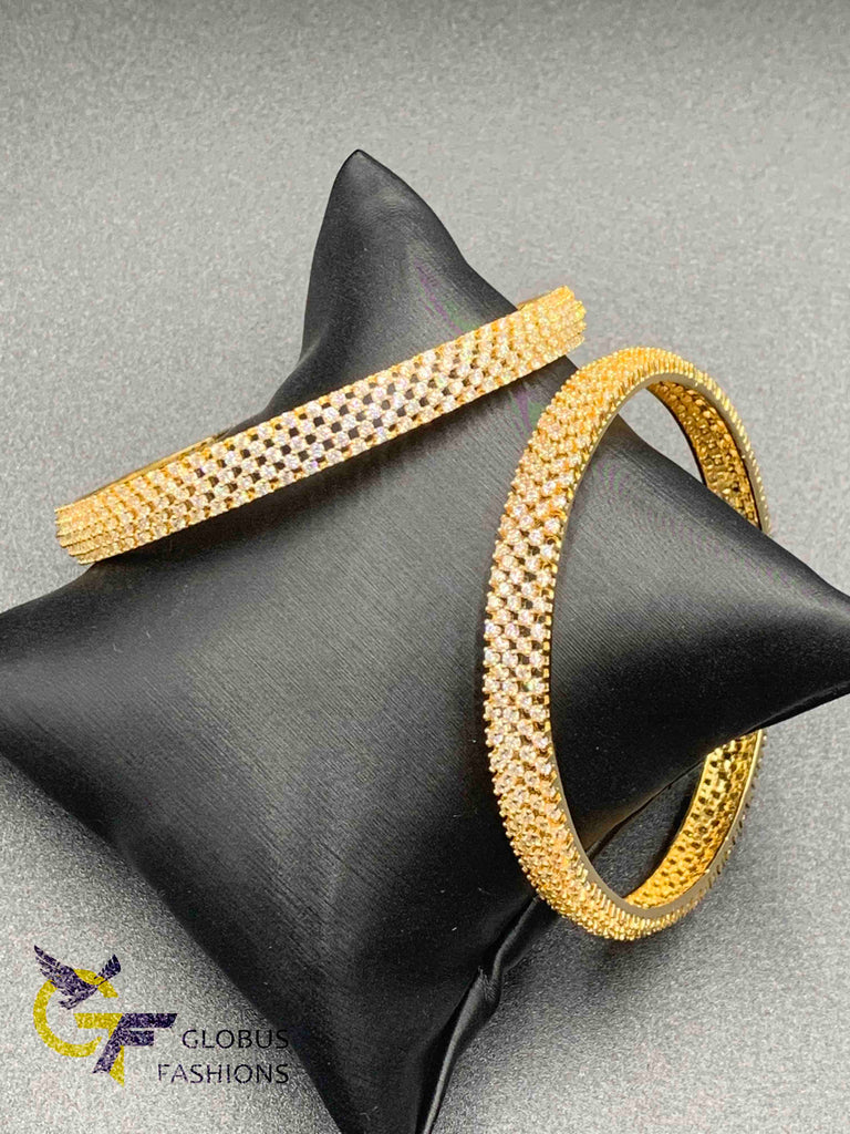 Set of two cz stones bangles