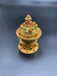 Double stack multicolor stones kumkum and turmeric box