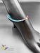 Light blue beads single anklet