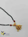 Traditional look peacock design pendant with black diamond beads chain