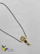 Real Kundan stones pendant with a single line black diamond beads chain