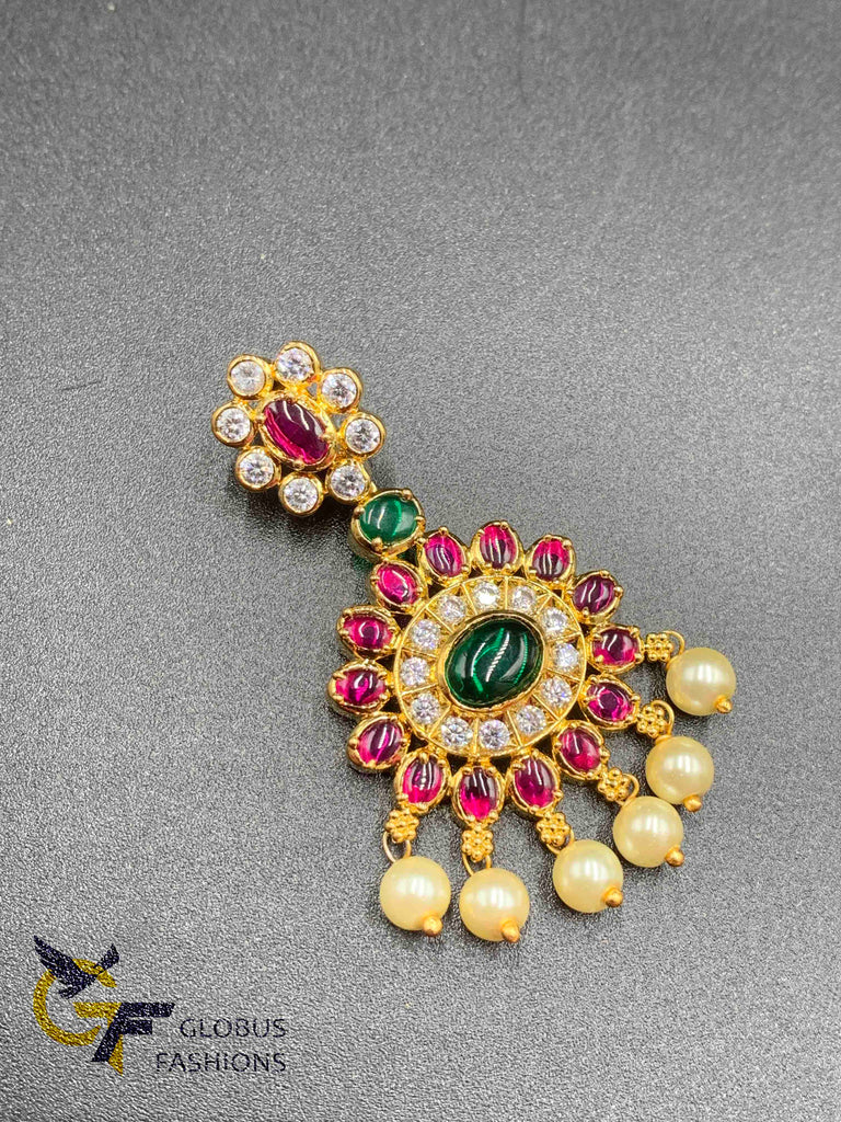 Multicolor Stones with Pearls Pendant