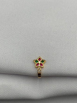 Star shape stones nose studs