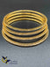 Single line cz stones set of four bangles
