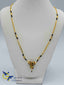 Plain gold with black beads single line chain