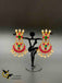Beautiful multicolor stones with pearls chandbali earrings