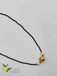 Single line black diamond beads chain with hand painted enamel pearl