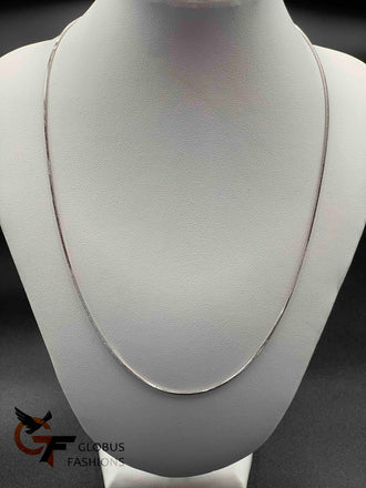 Delicate simple silver chain