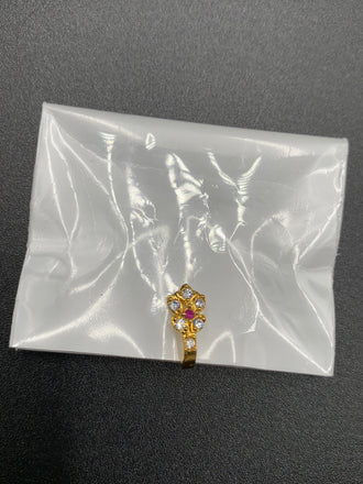 Multicolor stones small pressing nose ring