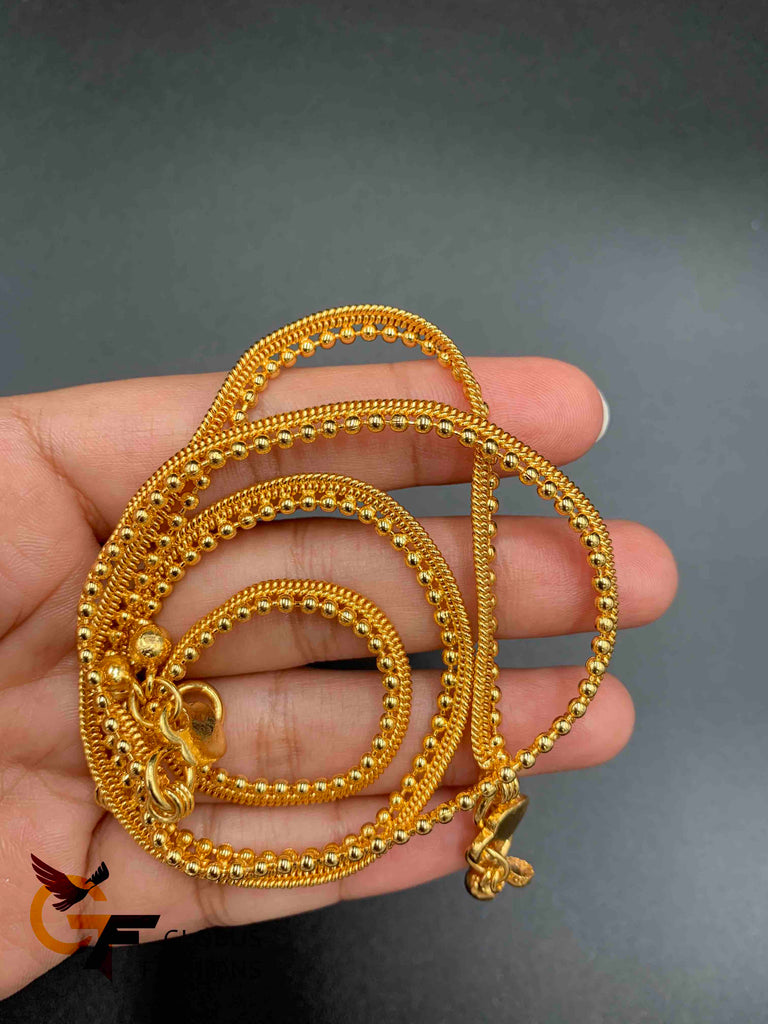 Simple design plain gold anklets