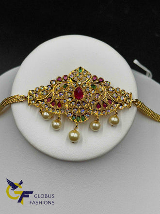 Multicolor stones with pearls Bajubund/ Armlet