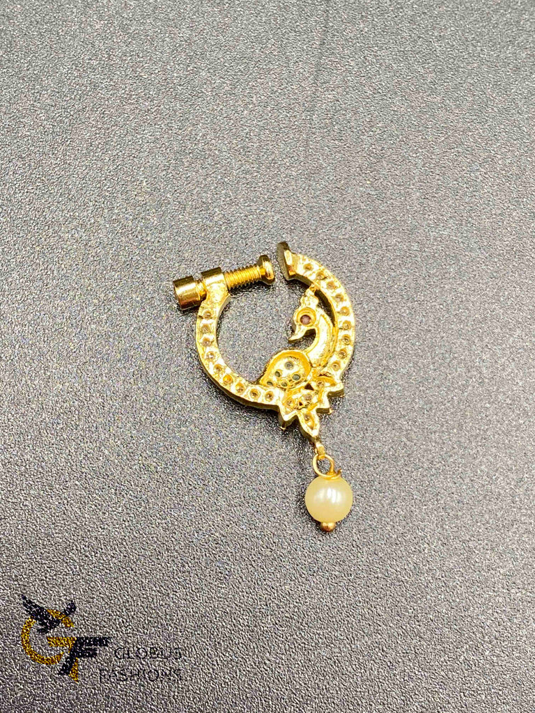 Peacock design Stones elegant nose rings