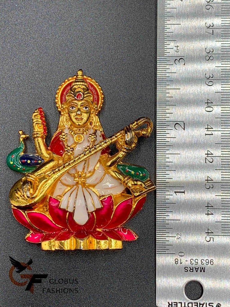 Enamel paint Saraswathi Devi idol