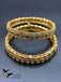 Traditional look kundan stones with multicolor stones kada bangles