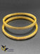 Thick two-line cz stones set of two bangles
