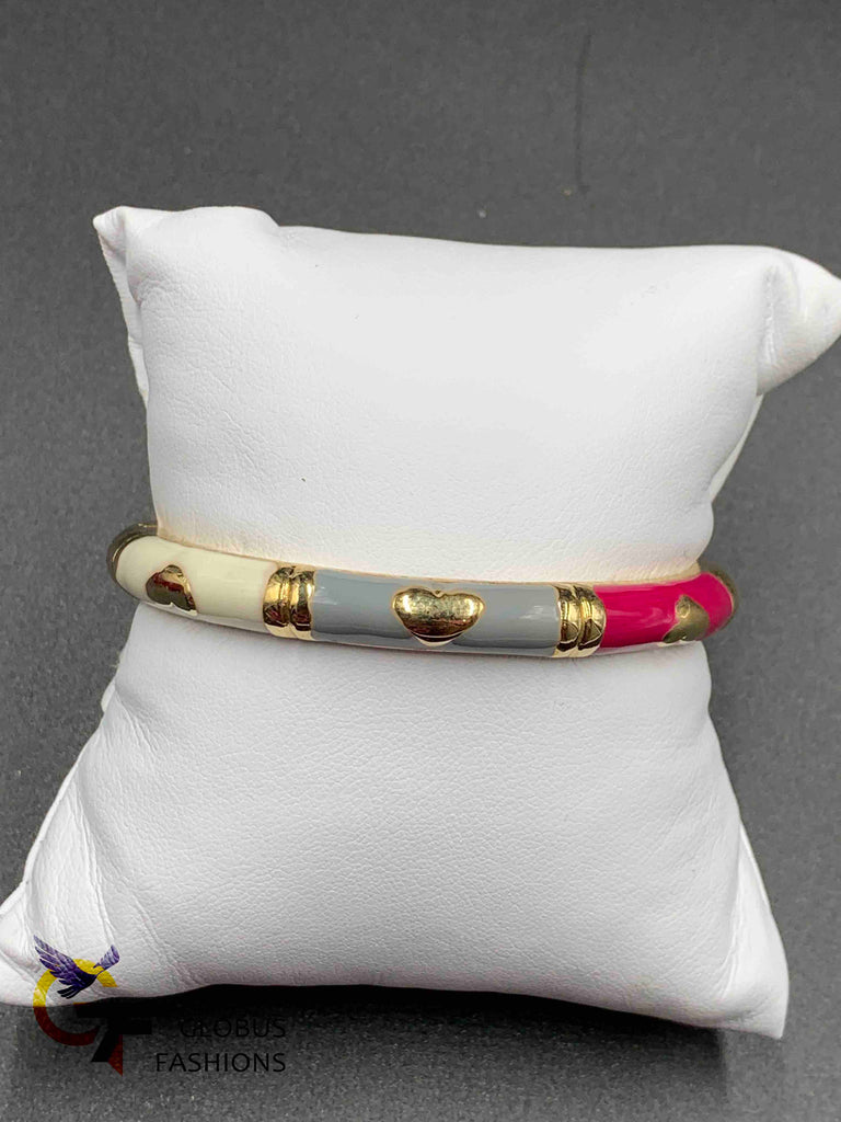 Multicolor hand painted front open single bangle