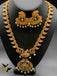 Traditional mango design with Peacock design Multicolore stones long necklace set