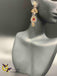 Cz stones emerald and ruby stones earrings