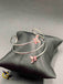 Pink Stones butterfly design silver bracelet