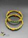 Beautiful emerald stones with cz stones Bangles