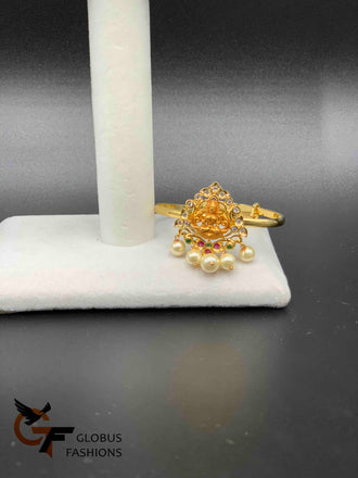 Antique Lakshmi print with cz stones kids bajubund