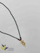 Single line black diamond beads chain with kundan stones pendant