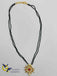 Black diamond beads chain with kundan stones pendant