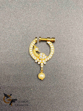 Peacock design Stones elegant nose rings