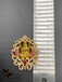 Traditional look Lakshmi print with cz stones and ruby stones hair clip