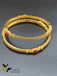 The multicolor stone flower design with cz stones set of two bangles