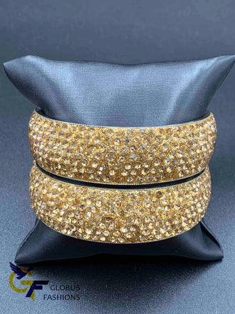 Gold stones kada bangles