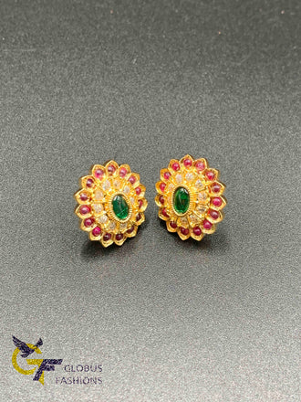 Multicolor Stones stud type earrings