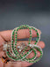 Green color Stones silver anklets