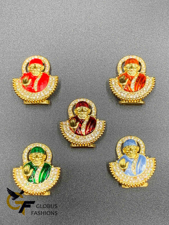 Different color handmade enamel paint Saibaba car idols