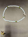 White crystal beads single anklet