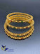 Traditional antique look multicolor Stones with Polki Stones set of 4 bangles