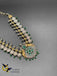 Oxidized German Silver Emerald and Sapphire stones necklaces
