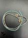 Blue color stones with silver base anklets
