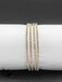 Cz stones set of four silver finish bangles
