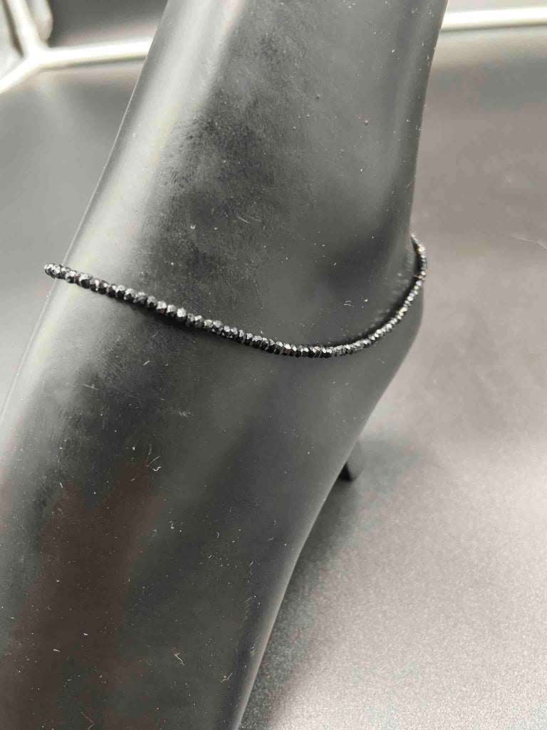 Black Diamond Beads single anklet