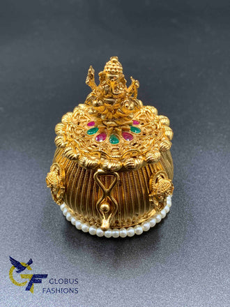 Ganesha print antique traditional kumkum box