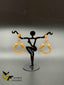 Cz stones and ruby stones birds design chandbali earrings
