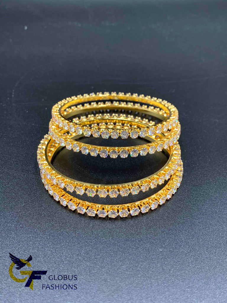 Set of four cz Stones Bangles