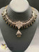 Black color stones and cz stones Victorian jewelry necklace set