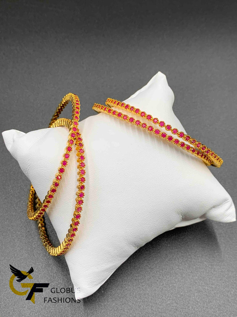 Cute ruby stones bangles