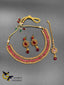Cute ruby with polki stones necklace set